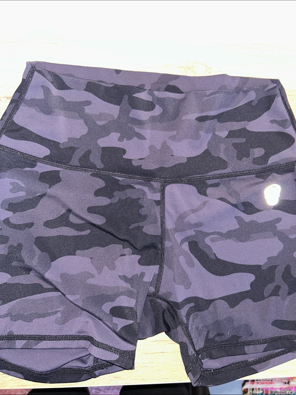 GymReapers black and gray camo workout shorts